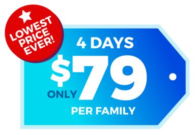 graphic: 4 day hotel stay for only $79 per family